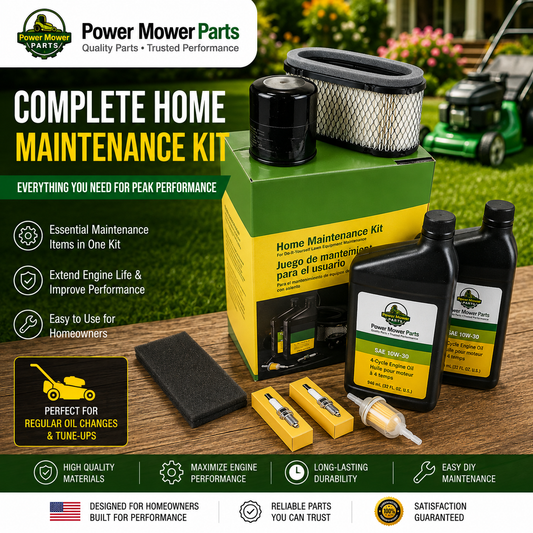 Home Service & Maintenance Kit for JD Models X Series, Z Series, 47 IN, GT235, GT245, GX255, GX335, LX280, X300, X304, X320, X324, X340, X360, X500, X530, X534, Z435, Z445, Z465, Z625 Lawn Mower