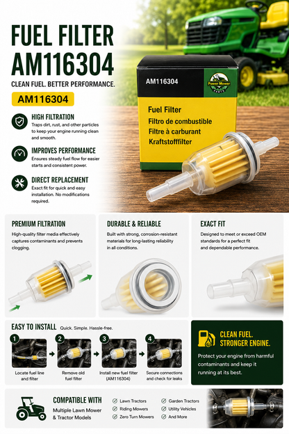 Inline Fuel Filter AM116304 – High-Quality Fuel Filtration
