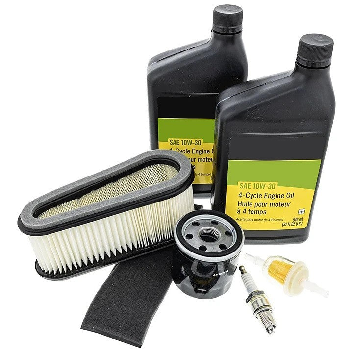 Home Service & Maintenance Kit for John Deere 180, 185, 240, 245, 260, 265, 285, 320, 325, 335, 345, F510, F525, GT242, GT262, GT275, LX172, LX173, LX176, LX178, LX186, LX188 Lawn Mower